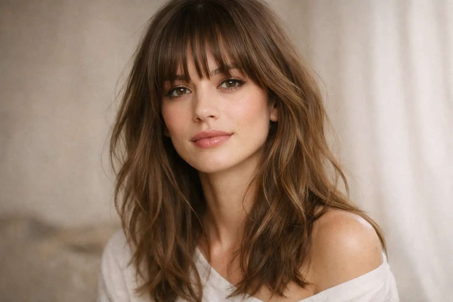 Birkin Bangs with Loose Layers