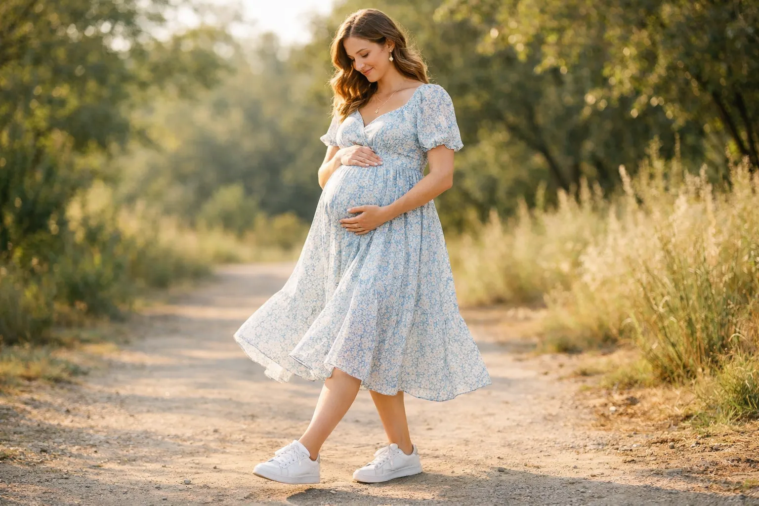 Bump Friendly Dresses with Sneakers