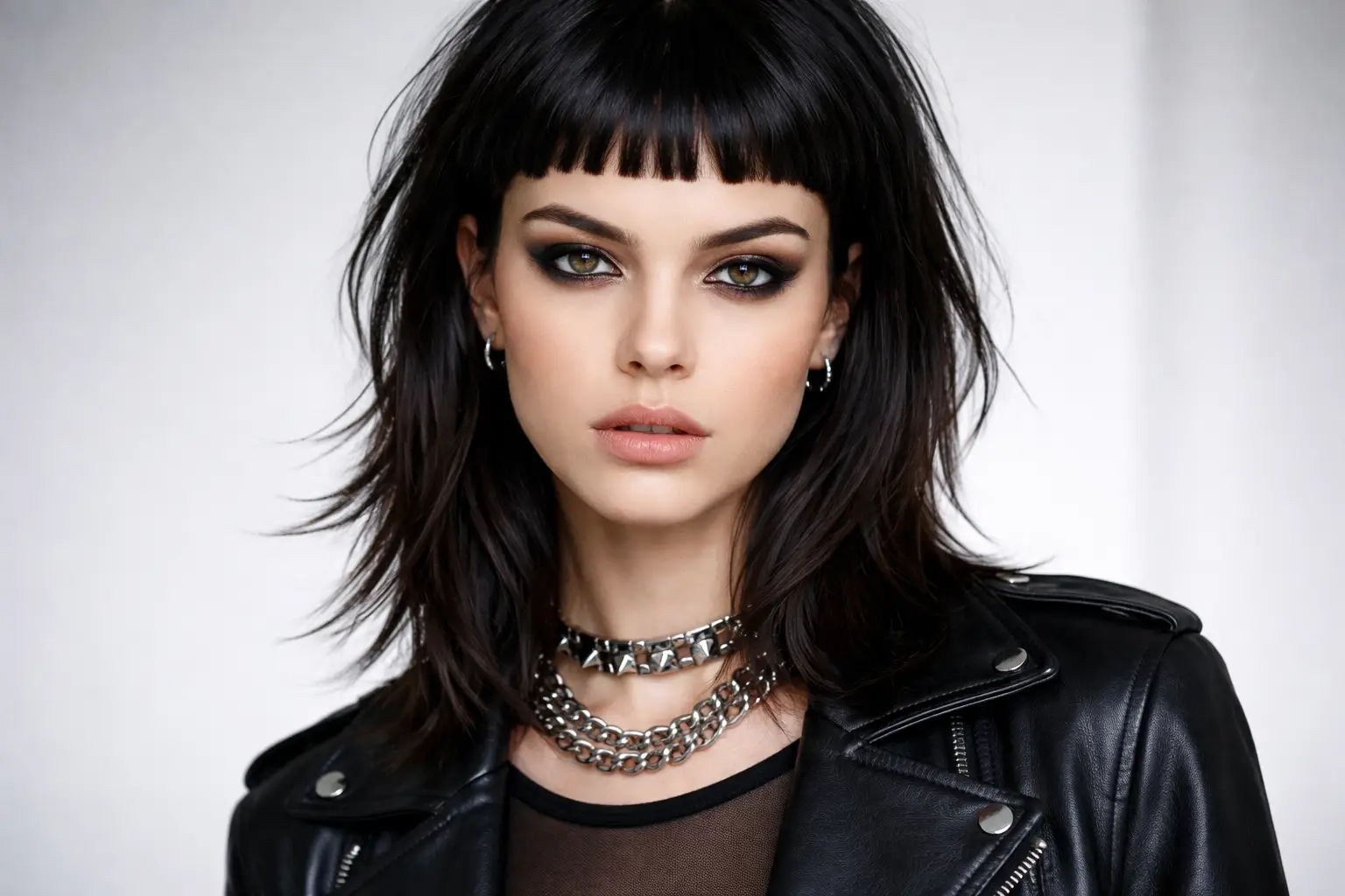 Layered Medium Length with Micro Bangs