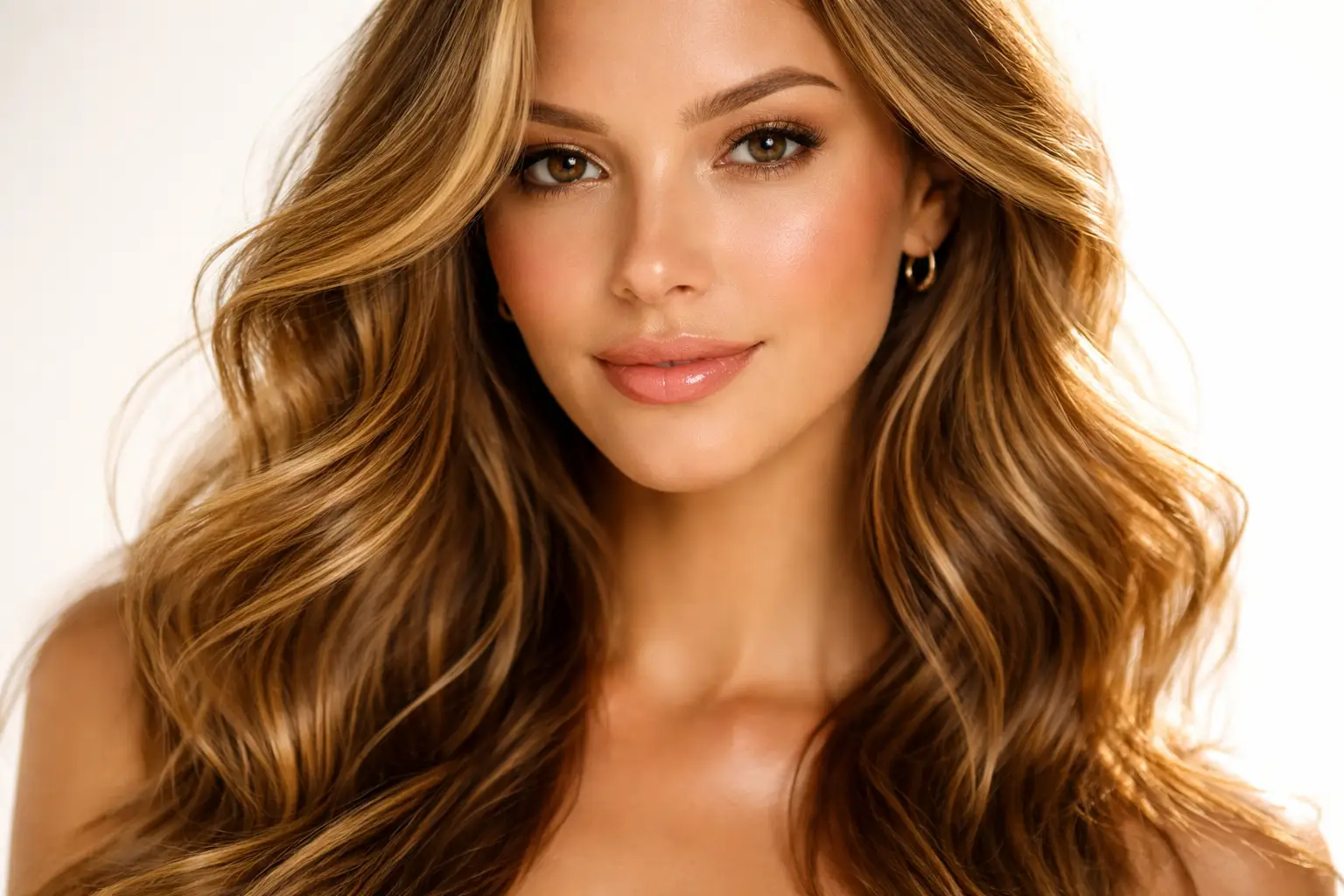 Light Honey Brown with Golden Caramel Ribbons