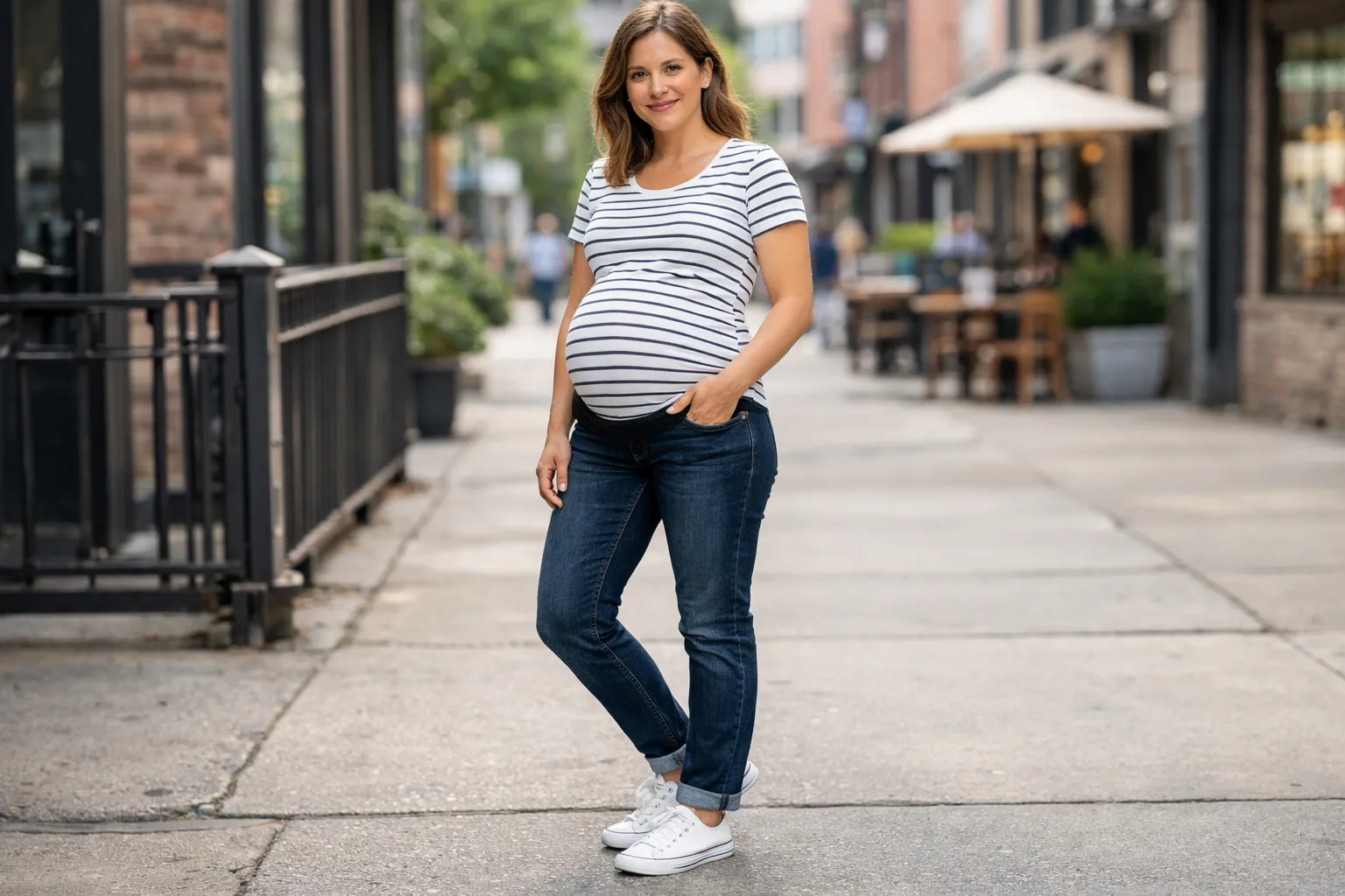 Maternity Denim with Classic Tees