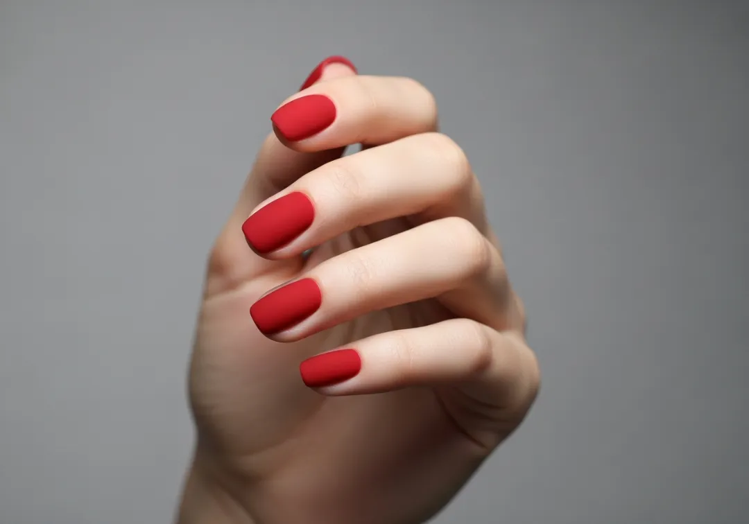 Matte Red Elegance