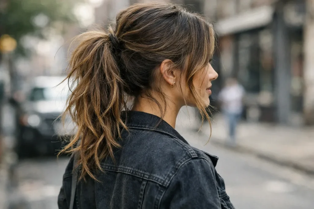 Messy Textured Ponytail