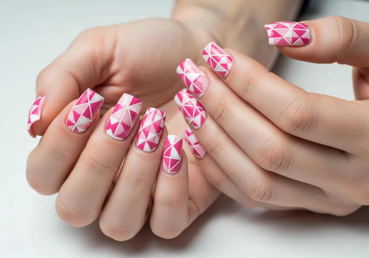 White Geometric Patterns