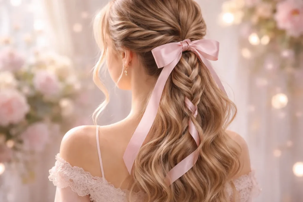 Ribbon-Wrapped Ponytail
