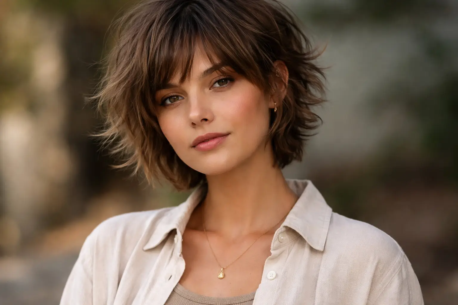 Shaggy Pixie with Bangs