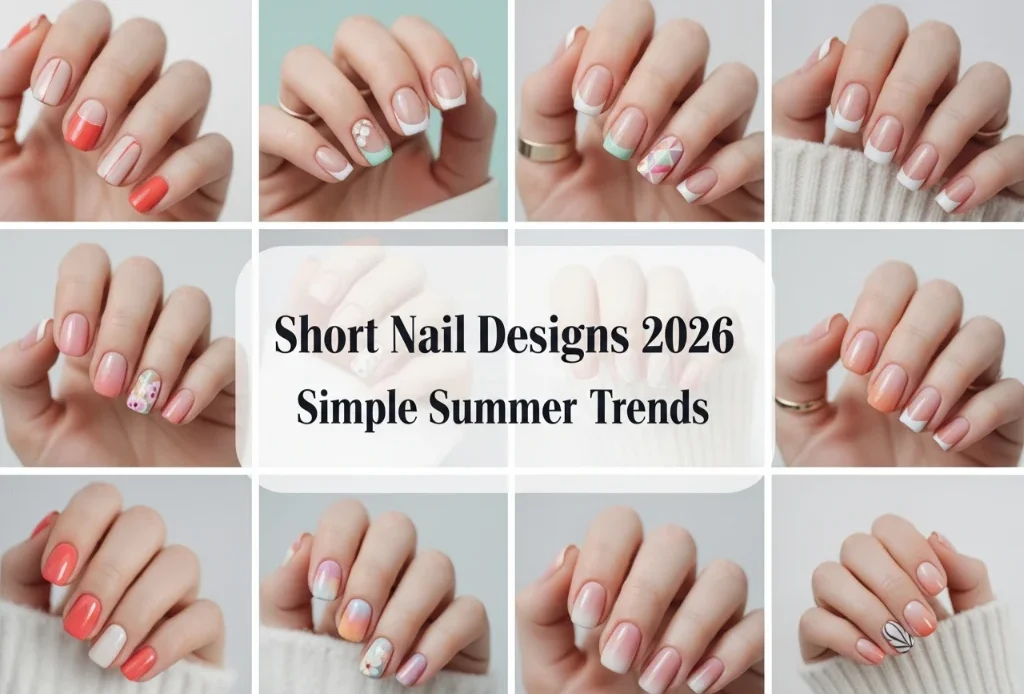 short nail designs 2026 simple summer trends