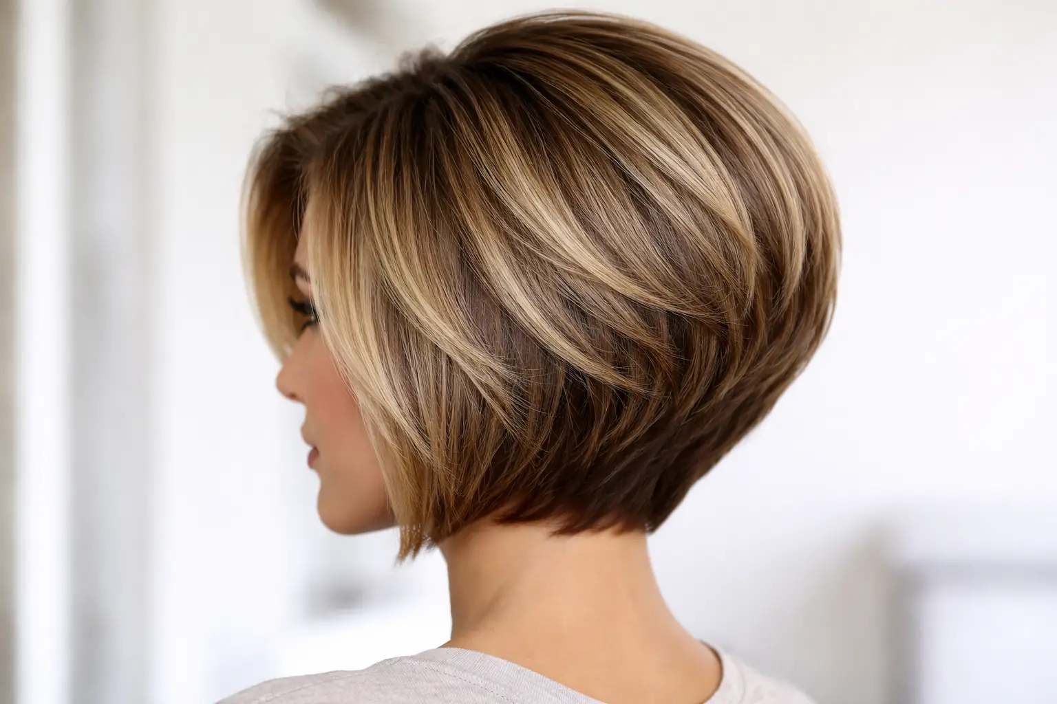 Stacked Bob with Volume