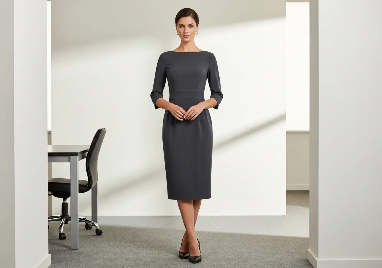 Structured Midi Dress