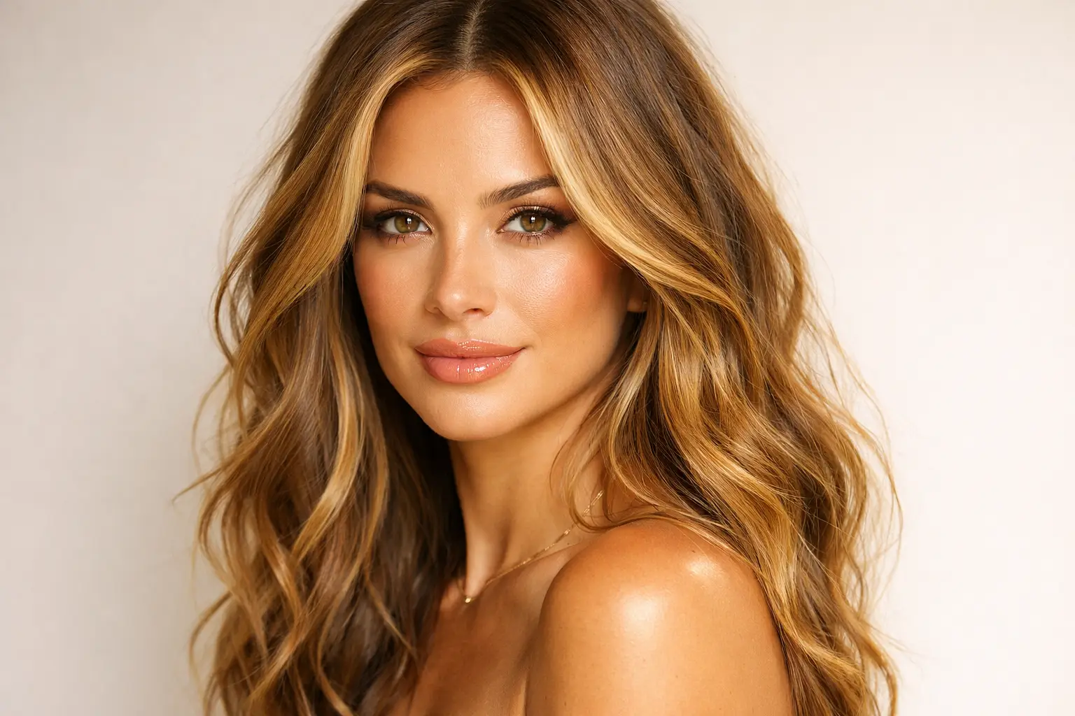Warm Honey Bronde with Caramel Balayage