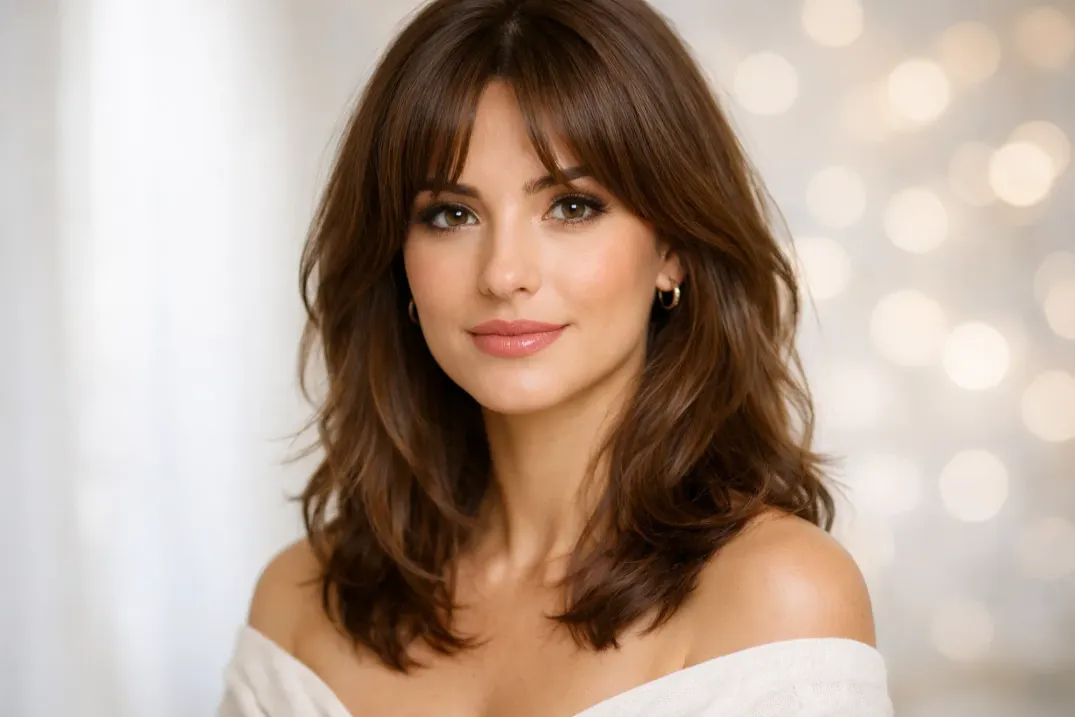 Curtain Bangs with Layers