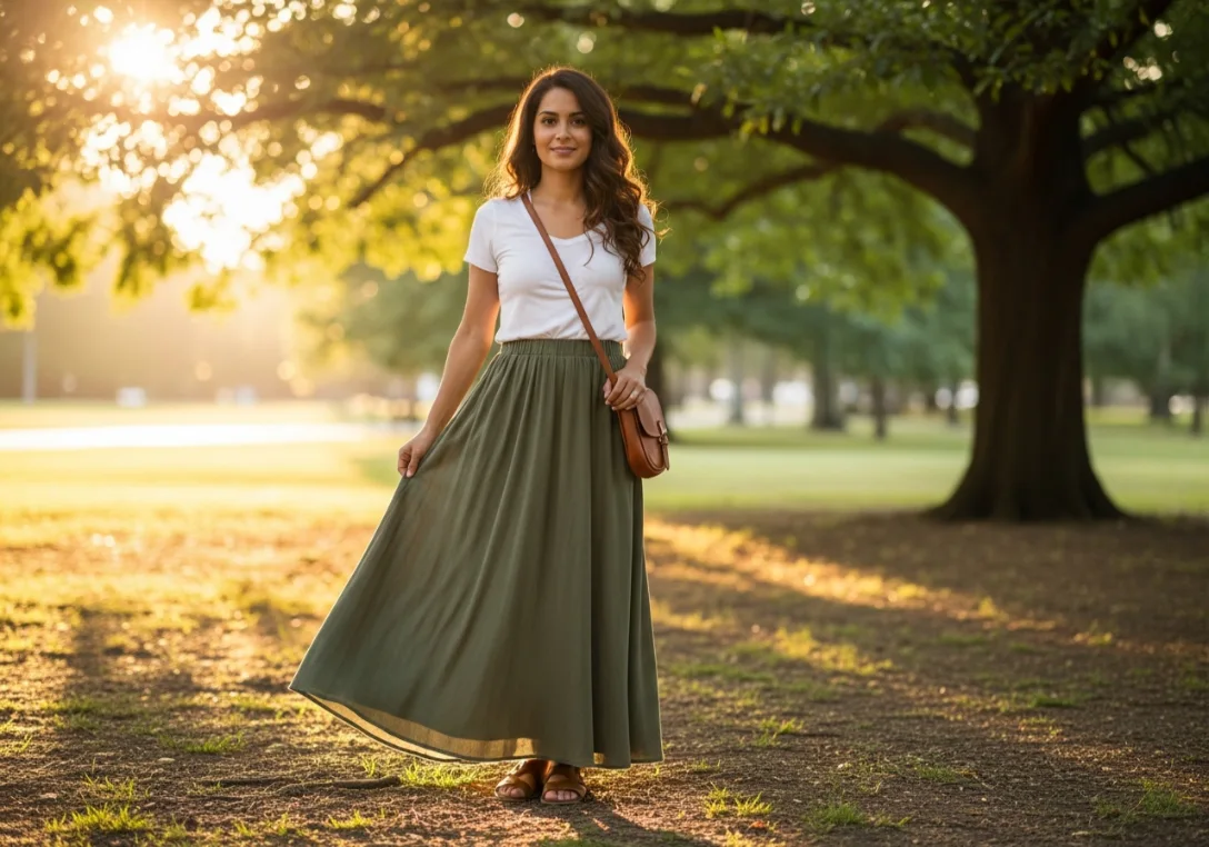 The Casual Maxi Skirt Outfit