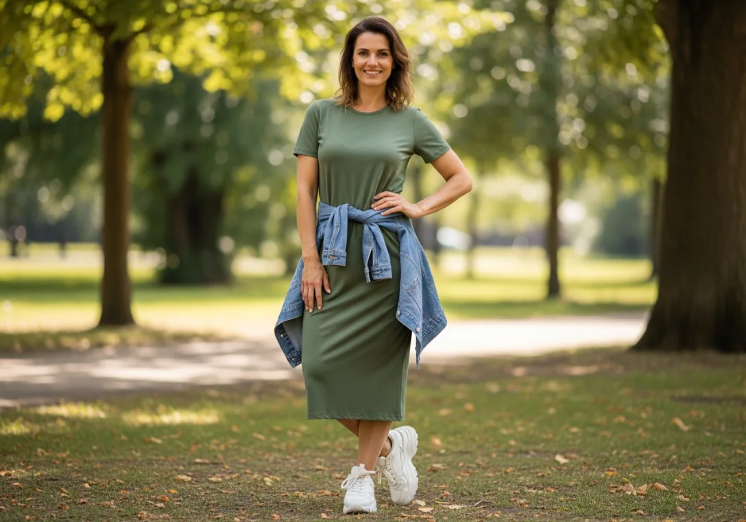 Relaxed Blazer with T-Shirt and Mom Jeans