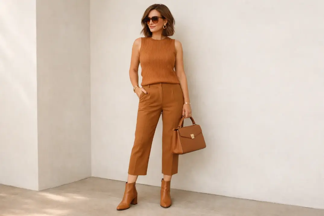 Wide Leg Jeans with Fitted Tops