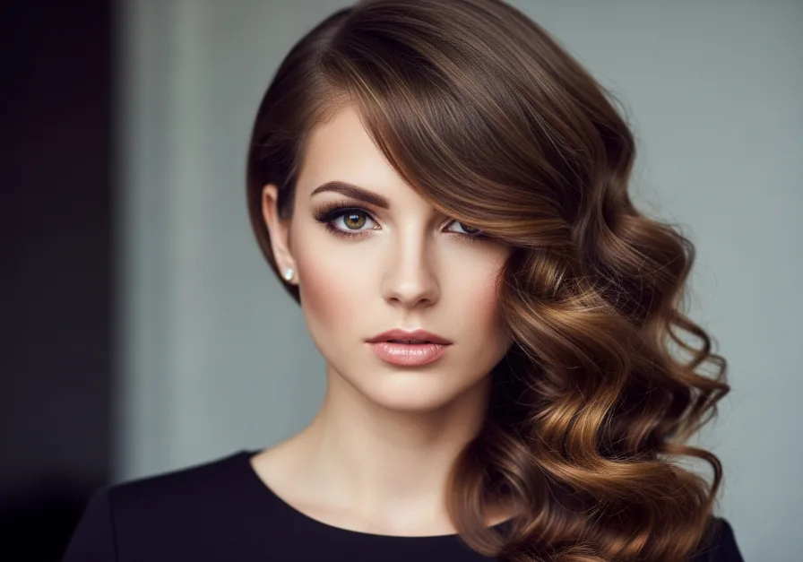 Curly Bangs with Long Hair