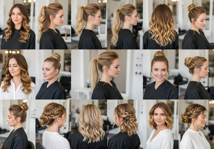 Beachy Waves with Curtain Bangs