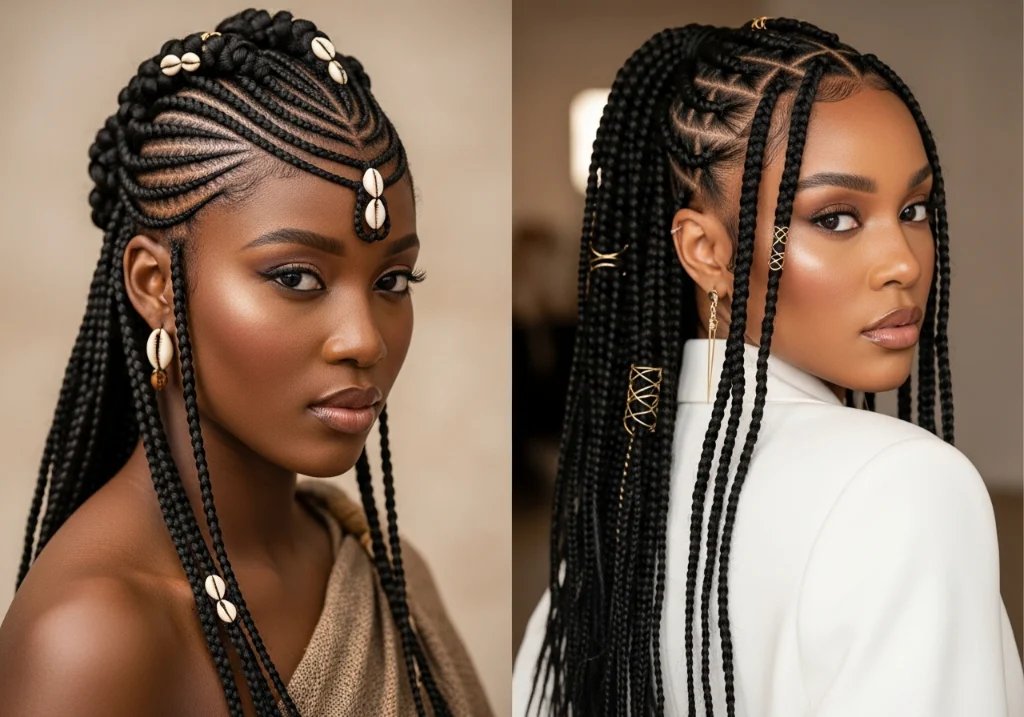 Box Braids Reimagined for Contemporary Elegance