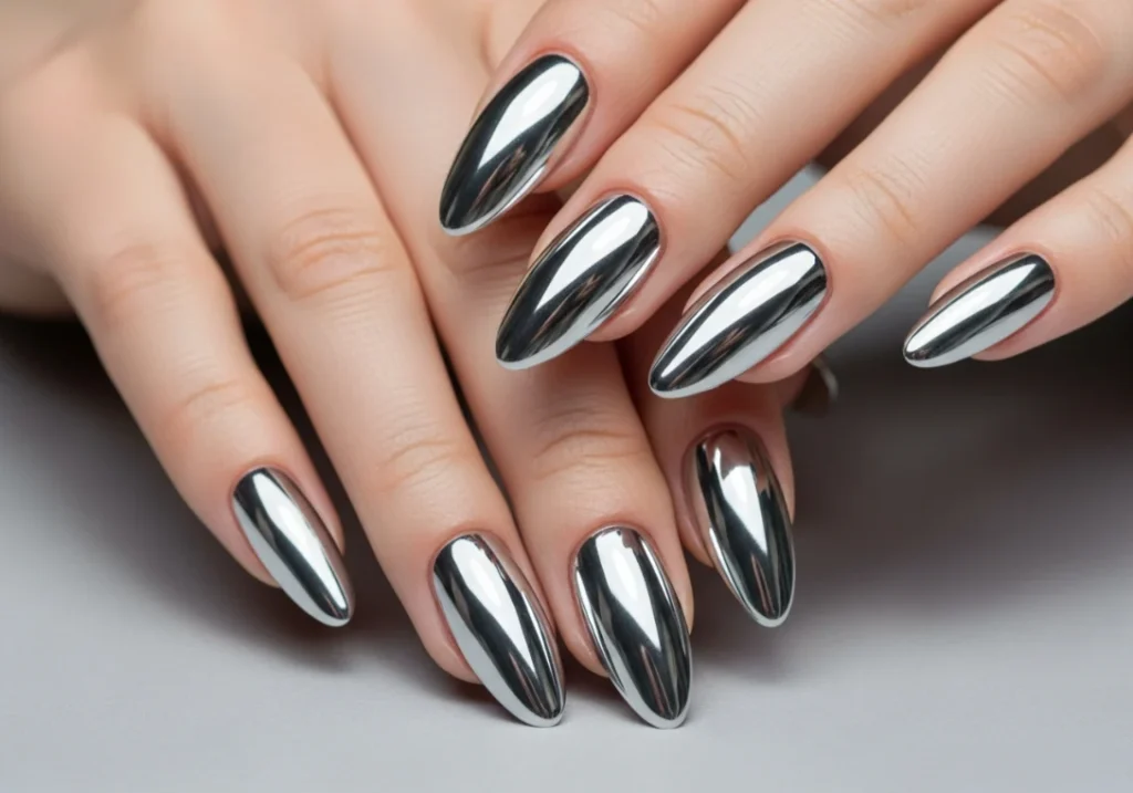 Tortoiseshell Pattern Almond Nails