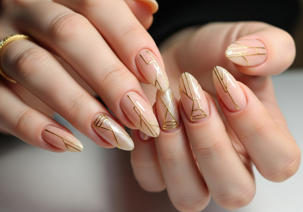 Emerald Green With Gold Leaf Details