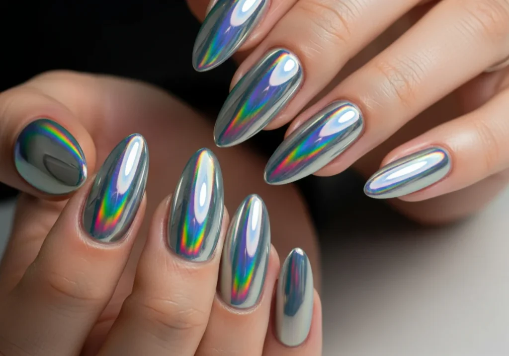 Soft Lavender With Silver Swirls