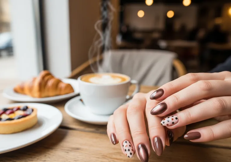 Minimalist Line Art On Nude Base