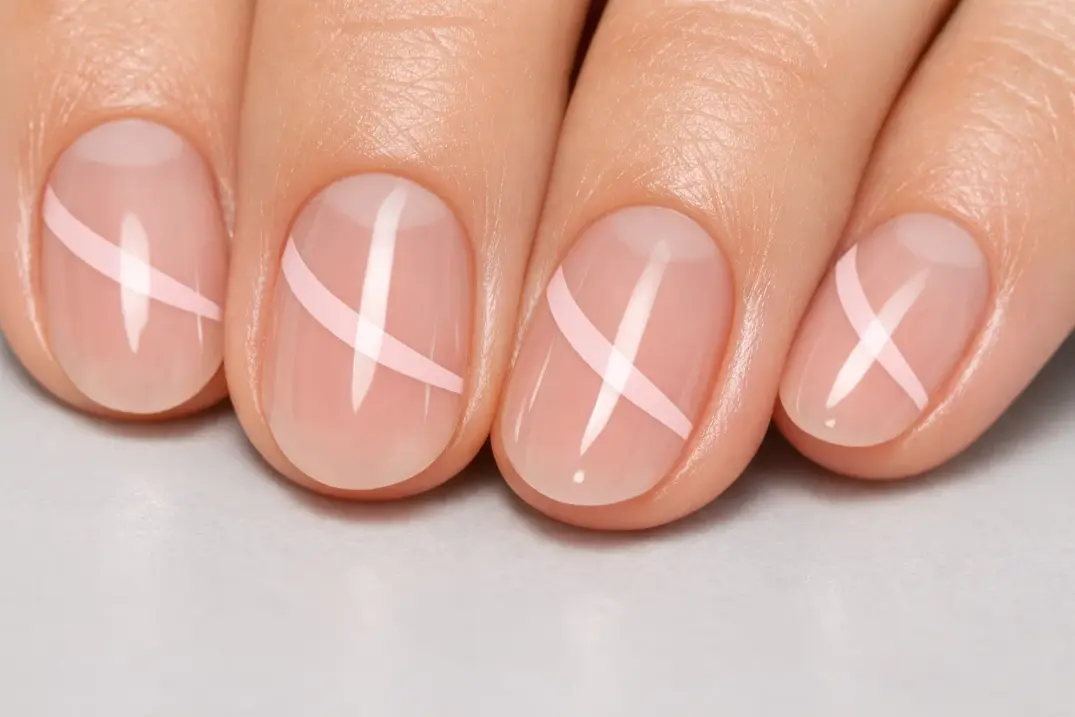 Solid Milky White Nails