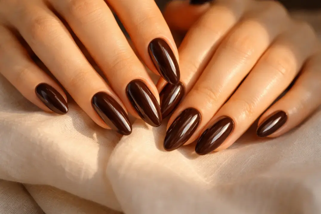 Chocolate Brown Nails