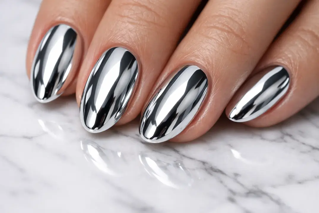 Chrome or Mirror Nails