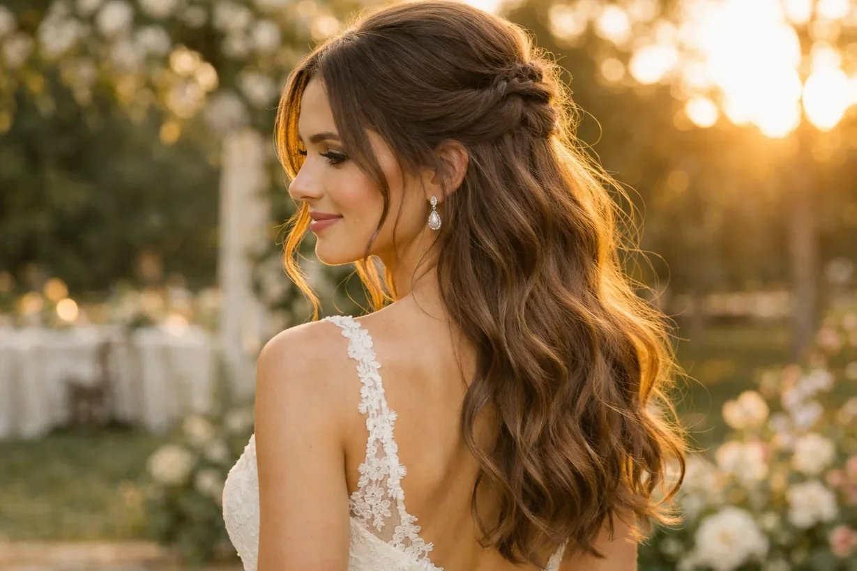 Volume at the Crown Half Up Styles