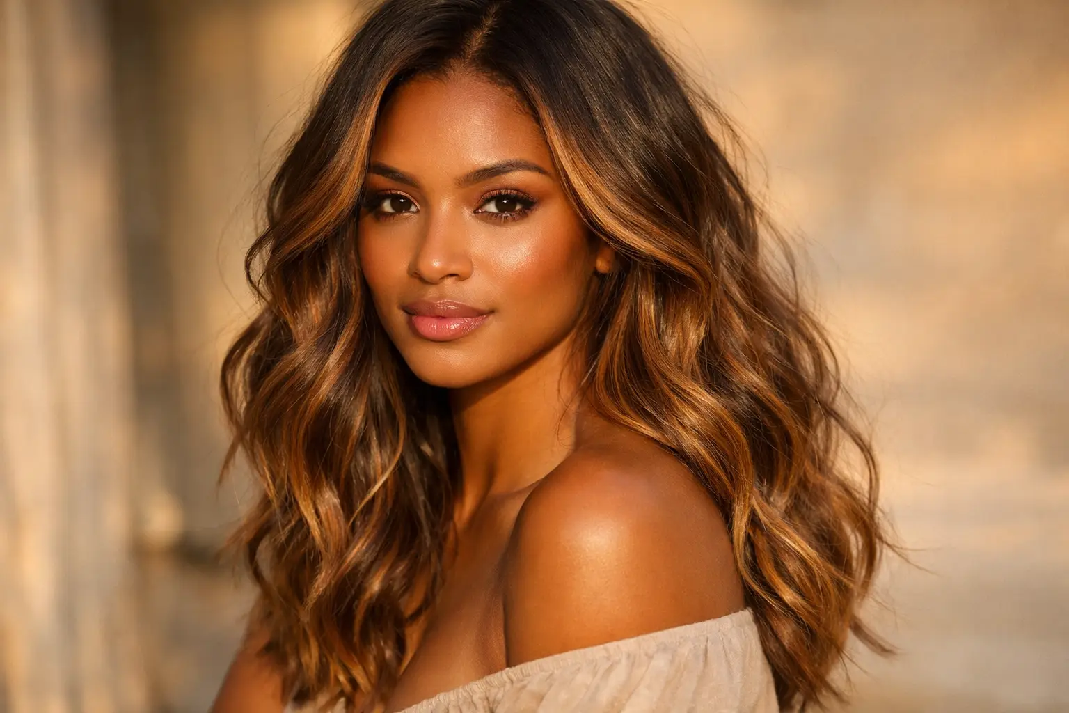 Caramel Balayage for Natural Dimension