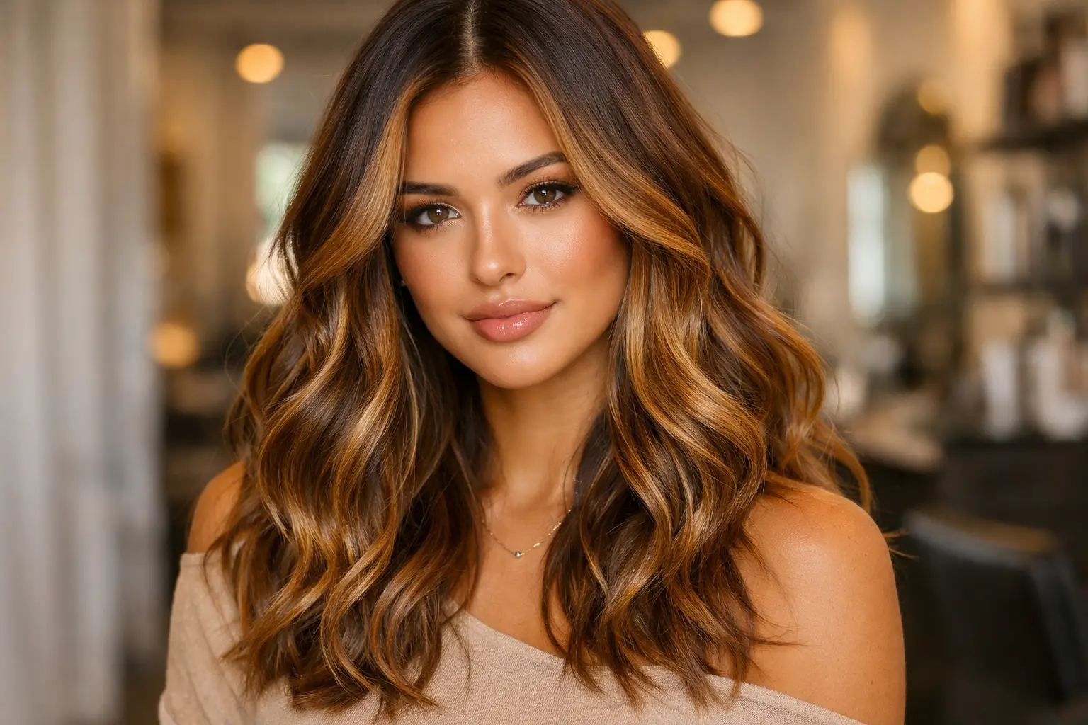 Caramel Balayage for Warm Dimension