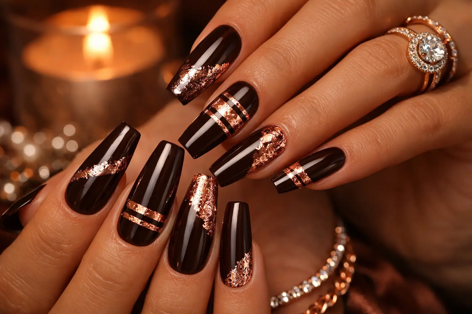 Chocolate and Rose Gold