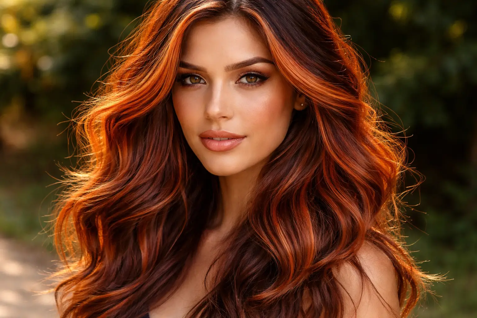 Copper Balayage for Vibrant Warmth