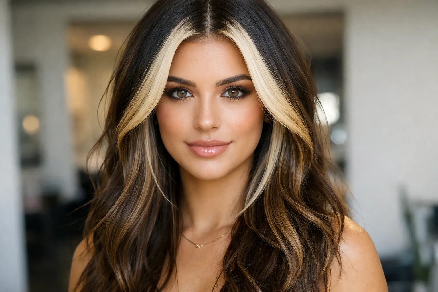 Face Framing Money Piece Highlights