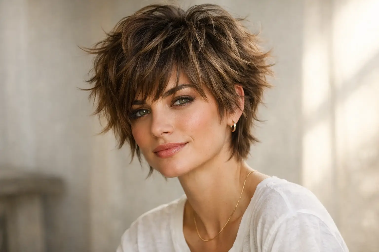 Shaggy Pixie with Volume