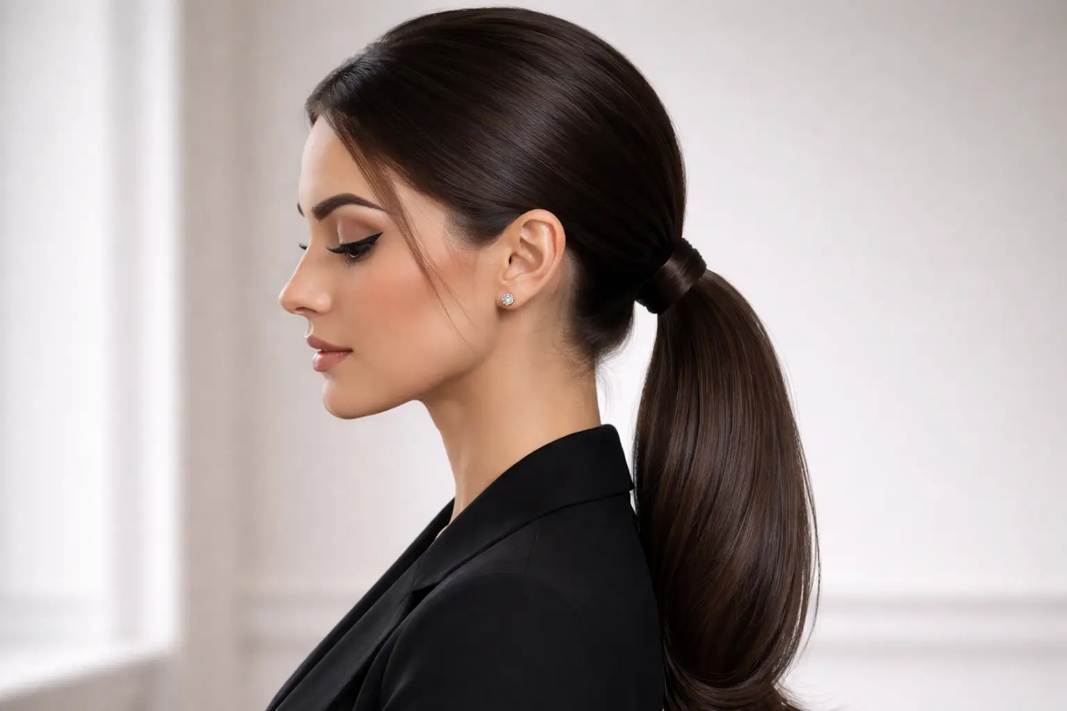Sleek Low Ponytail