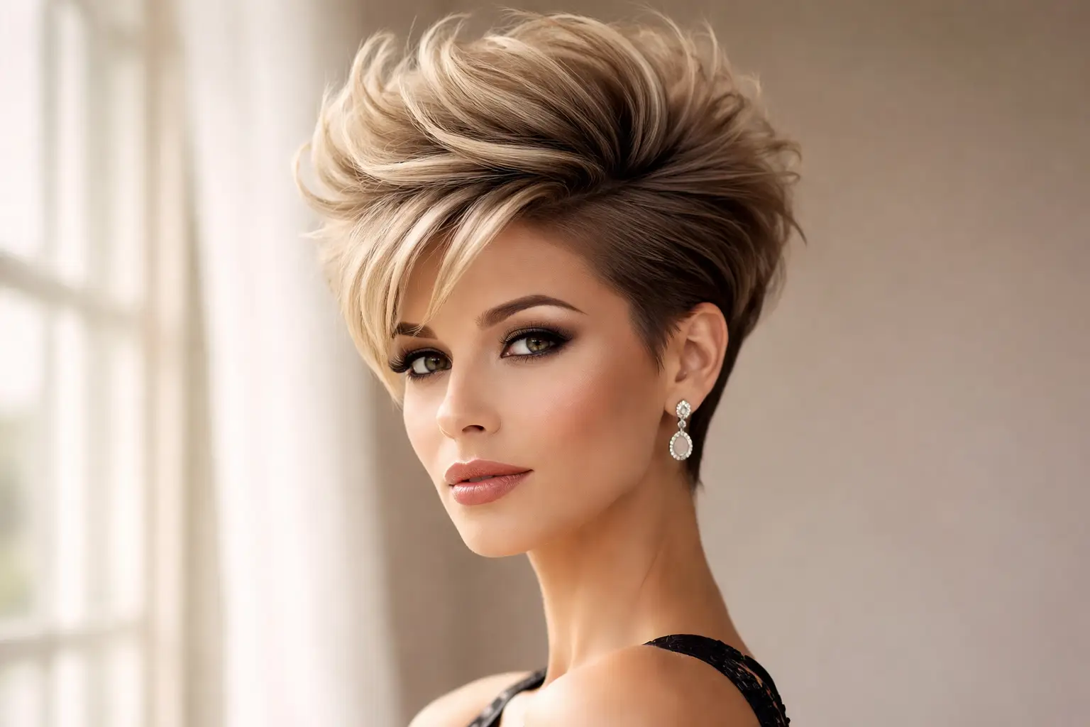 Voluminous Crown Pixie