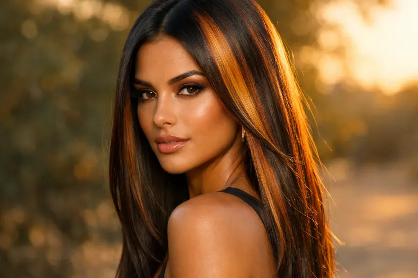 Copper and Brunette Calico