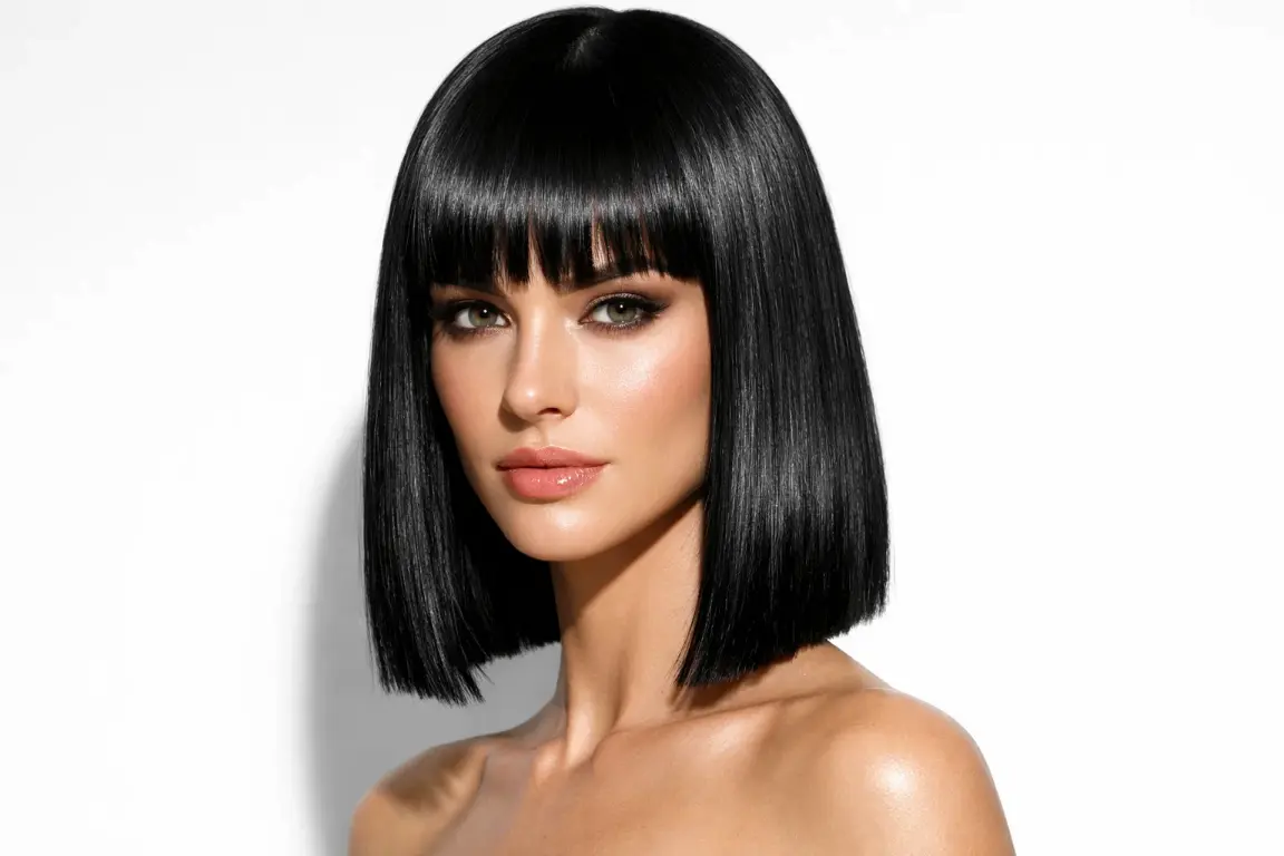 Blunt Cut Collarbone Length