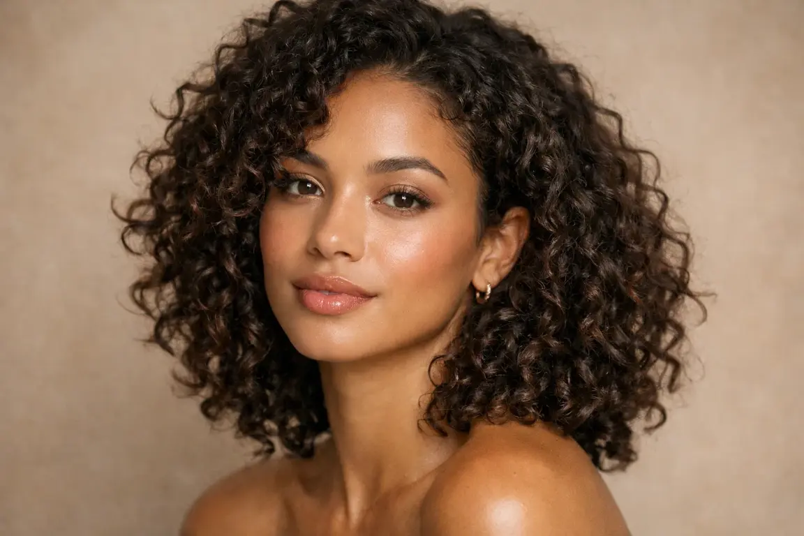 Curly Mid Length Cut