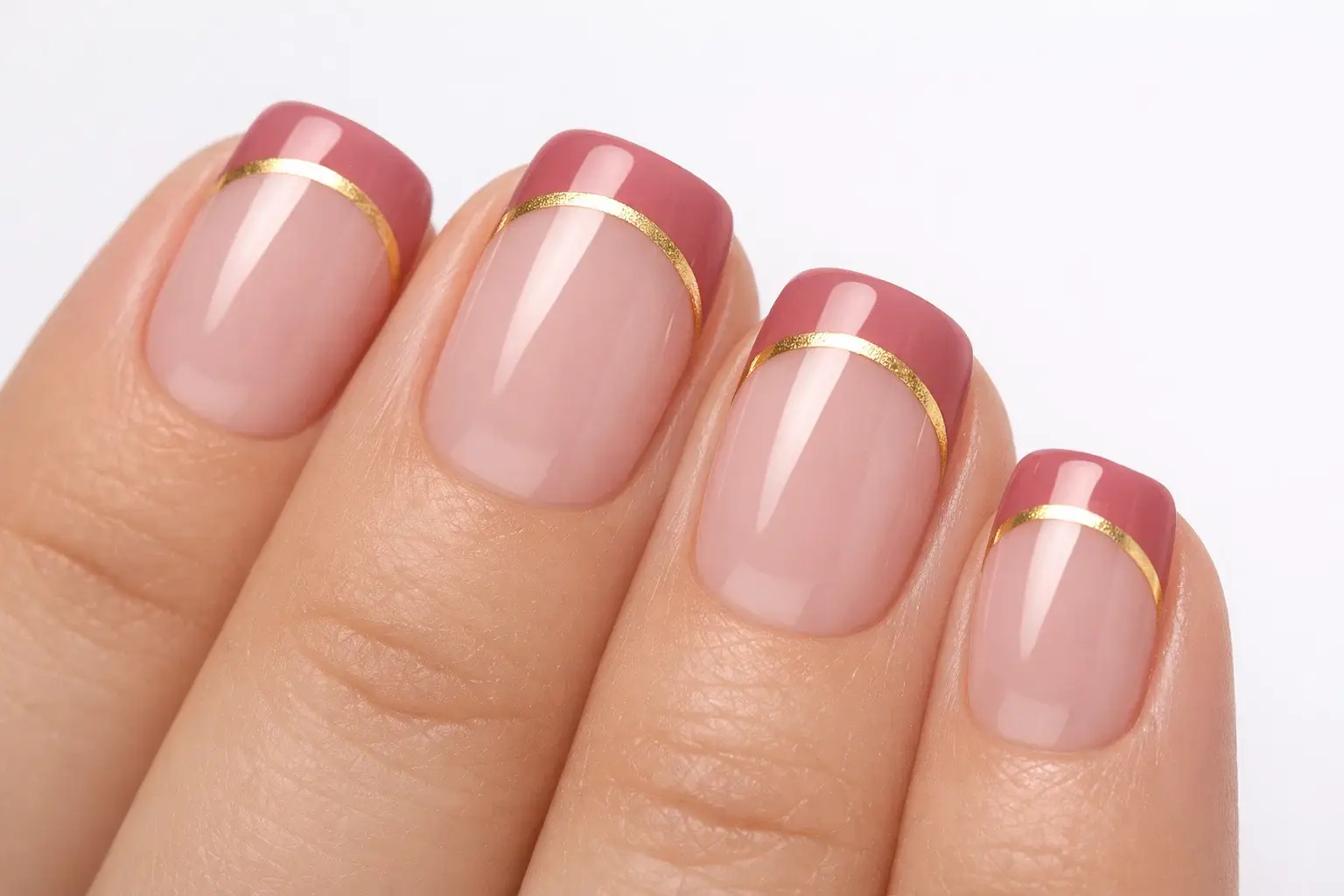 French Tip with a Modern Twist